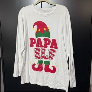 Men’s size XL | White Long Sleeve | Papa Elf' | Christmas